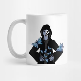 Witch with blue butterflies Mug